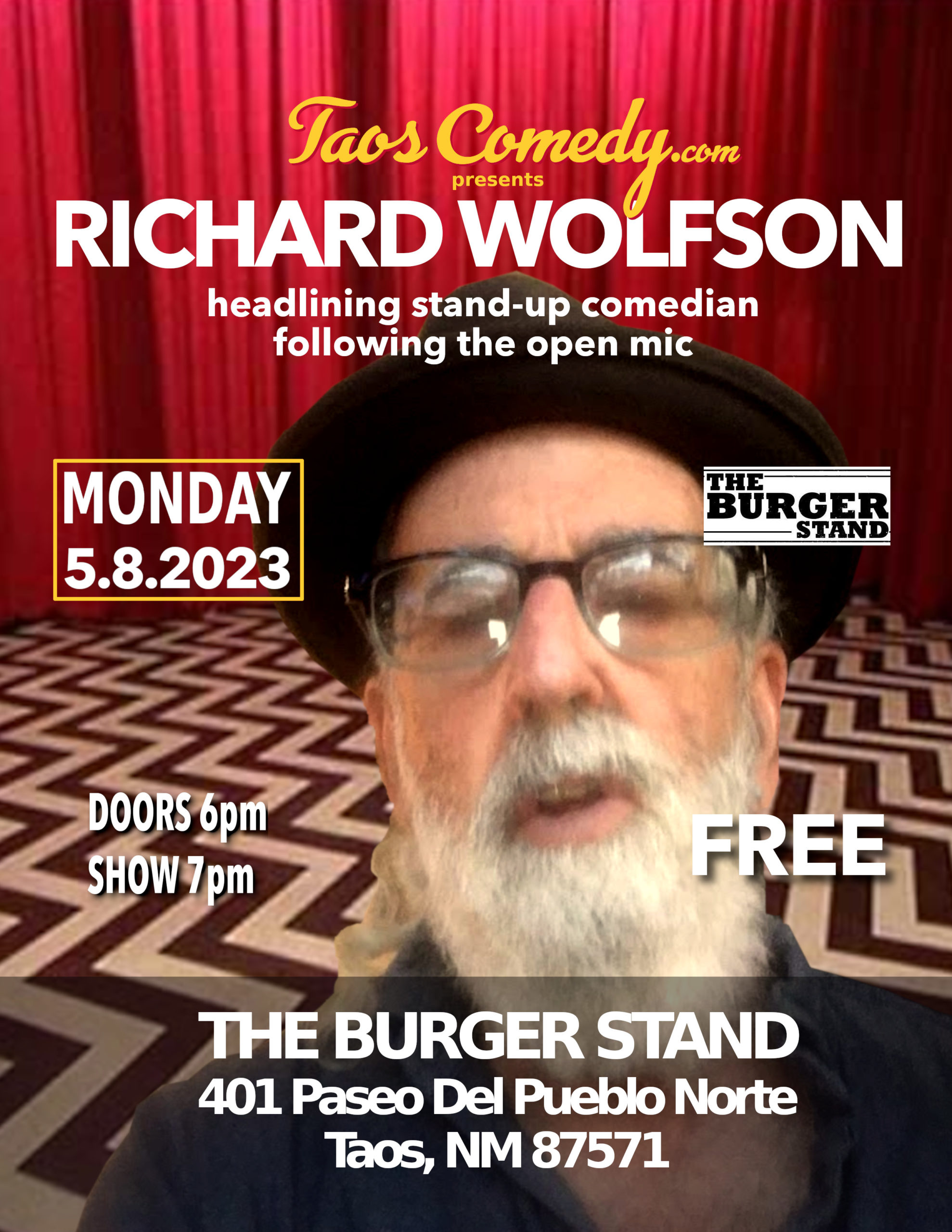 Richard Wolfson at The Burger Stand Taos 5/8/2023