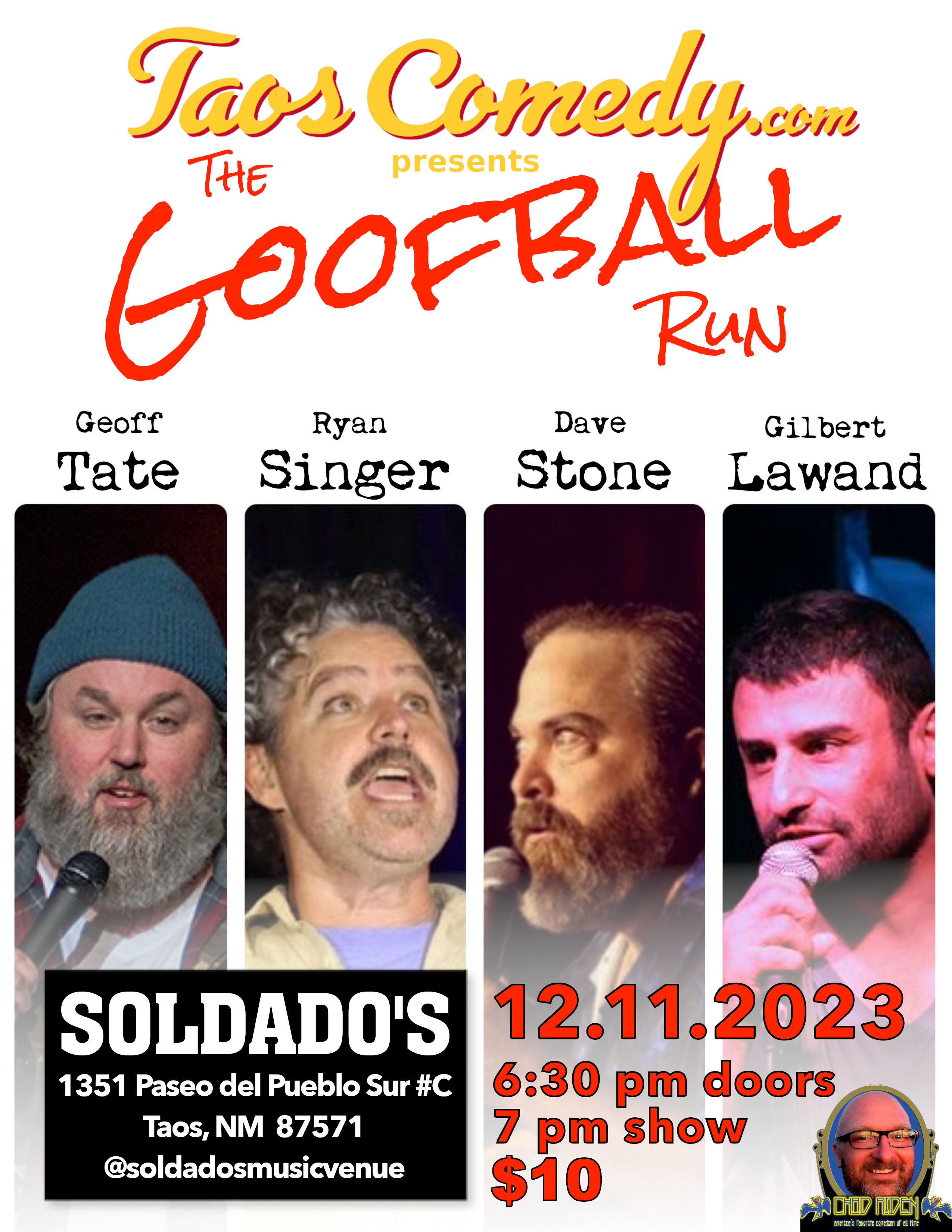 THE GOOFBALL RUN: Dave Stone, Ryan Singer, Geoff Tate, and Gilbert Lawand 12/11/2023