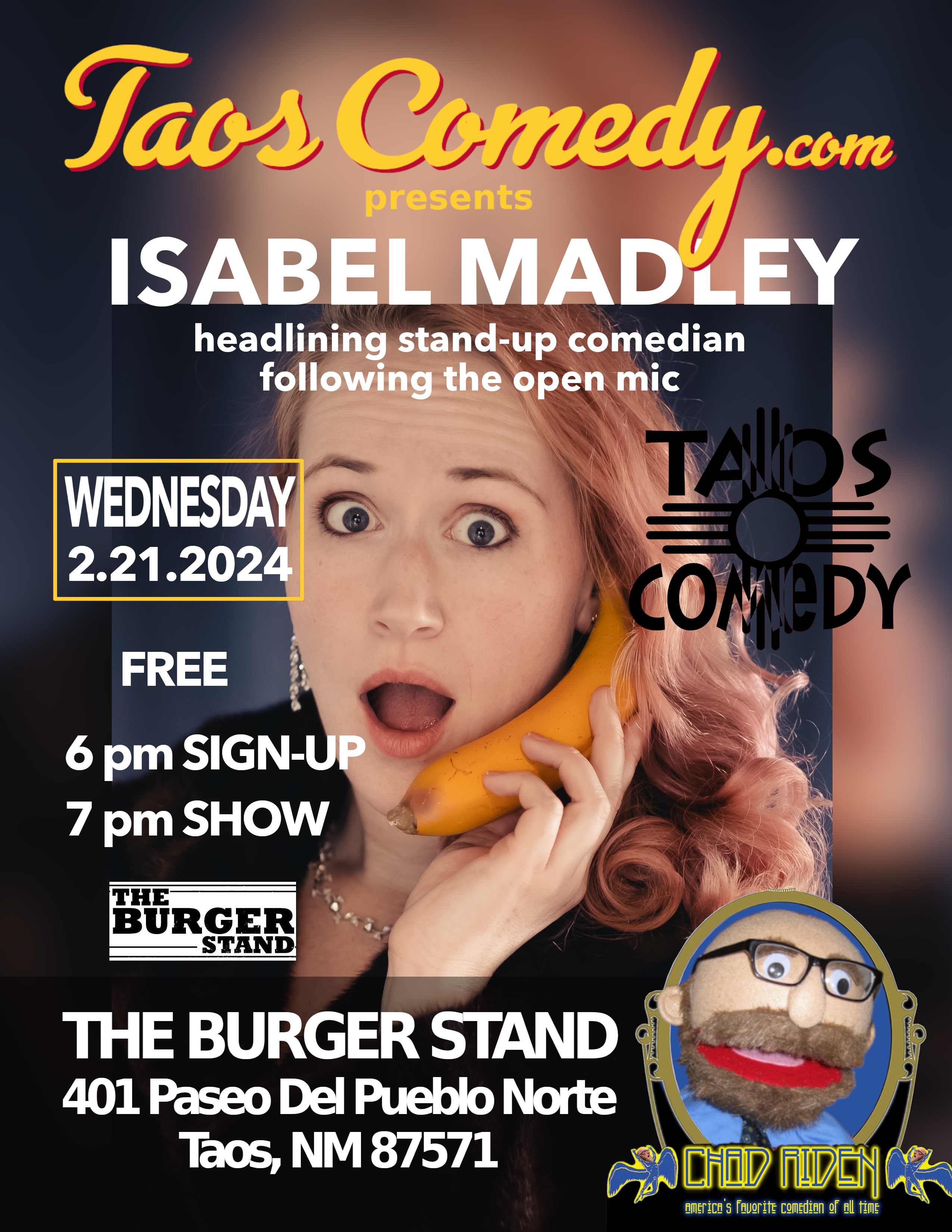 Isabel Madley headlines The Burger Stand 2/21/2024 following the open mic